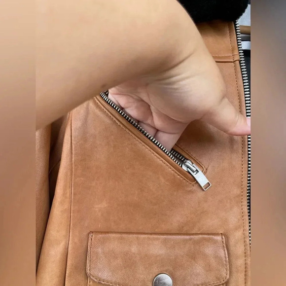 Doma leather lamb tan jacket size medium - Picture 9 of 17